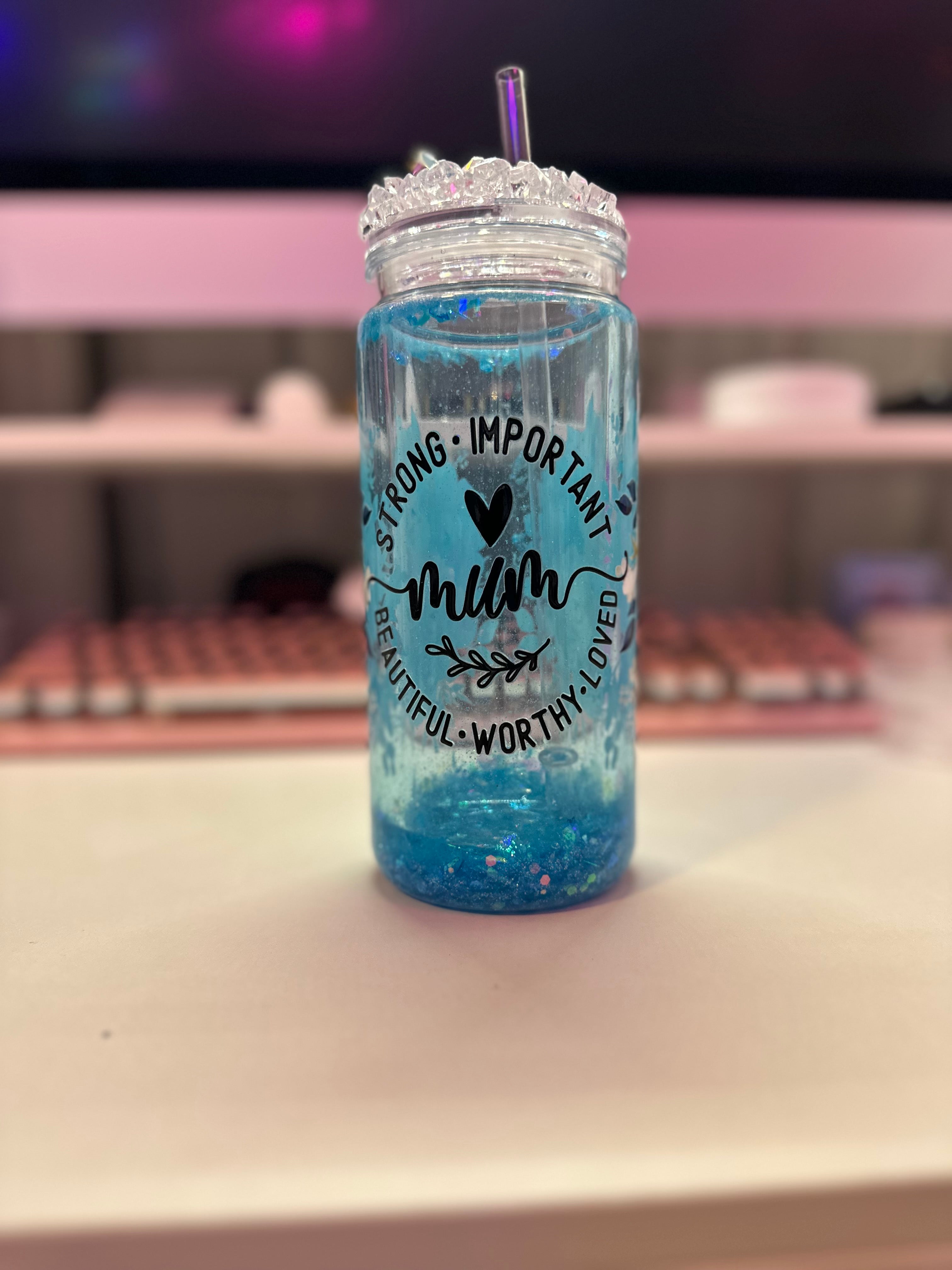 Mum’s Day snow globe tumbler